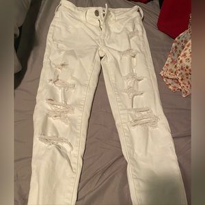 American Eagle white skinny jeans